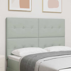vidaXL Testiera Montaggio a parete Grigio chiaro 160 cm Velluto