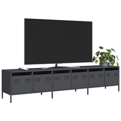 vidaXL Mobile TV Antracite 202x39x43,5 cm Acciaio Laminato a Freddo