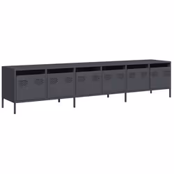vidaXL Mobile TV Antracite 202x39x43,5 cm Acciaio Laminato a Freddo - Vista aggiuntiva 2