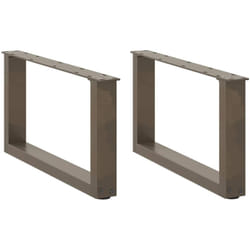 Gambe Tavolino Caffè a u 2 pz 60x(30-31)cm in Acciaio Vidaxl 572940