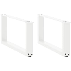 Gambe Tavolino da Caffè a u 2 pz Bianco 70x(30-31)cm in Acciaio Vidaxl 249186