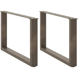 Vidaxl - Gambe Tavolino Caffè a u 2 pz 60x(42-43) cm Acciaio 360810