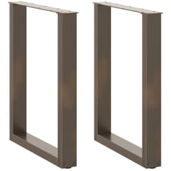 Gambe Tavolo Pranzo a U 2 pz 60x(72-73) cm Acciaio vidaXL421812