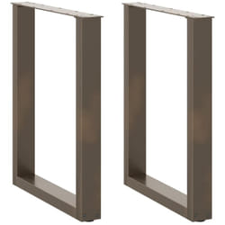 Vidaxl - Gambe Tavolo Pranzo a u 2 pz 70x(72-73) cm Acciaio 351495