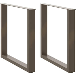 Vidaxl - Gambe Tavolo Pranzo a u 2 pz 80x(72-73) cm Acciaio 120886