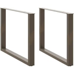 Vidaxl - Gambe Tavolo Pranzo a u 2 pz 100x(72-73) cm Acciaio 537241