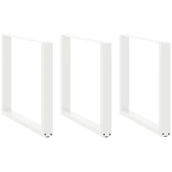 Gambe Tavolino da Caffè a u 3 pz Bianco 80x(72-73) cm Acciaio Vidaxl 8197