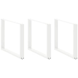 Gambe Tavolino da Caffè a u 2pz Bianco 100x(72-73) cm Acciaio Vidaxl 8622