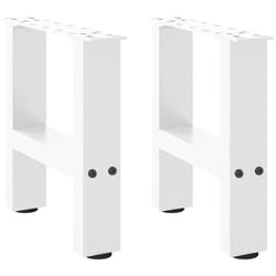 Gambe per Tavolino 2 pz Bianco 30×30 cm in Acciaio Vidaxl 3965