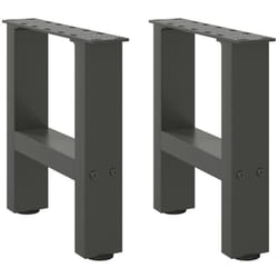 Gambe per Tavolino 2 pz Antracite 30×30 cm in Acciaio Vidaxl 5996