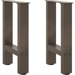 Gambe per Tavolino Naturale 2 pz 38x(42-43) cm Acciaio Vidaxl 702810