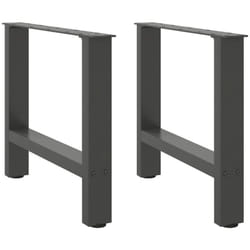 Gambe per Tavolino Antracite 2 pz 60x(42-43) cm Acciaio Vidaxl 492179