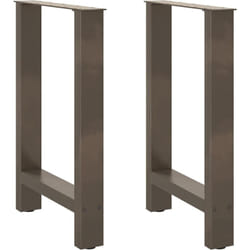 Vidaxl - Gambe per Tavolino Naturale 2 pz 50x(72-73) cm Acciaio 352638