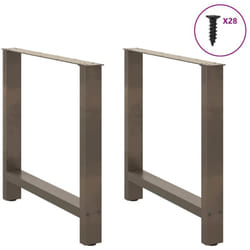Vidaxl - Gambe per Tavolino Naturale 2 pz 70x(72-73) cm Acciaio 468360