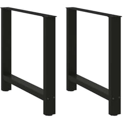 Vidaxl - Gambe per Tavolino Nero 2 pz 80x(72-73) cm Acciaio