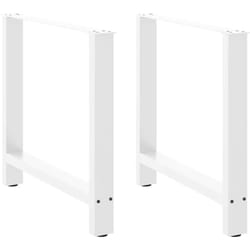 Gambe per Tavolino Bianco 2 pz 80x(72-73) cm Acciaio vidaXL3655