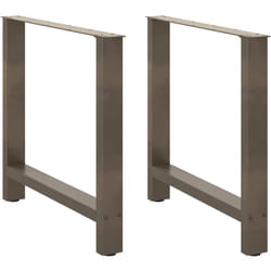 Vidaxl - Gambe per Tavolino Naturale 2 pz 80x(72-73) cm Acciaio 719304
