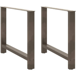 Vidaxl - Gambe per Tavolino Naturale 2 pz 90x(72-73) cm Acciaio 657060