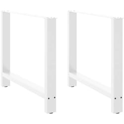 Vidaxl - Gambe per Tavolino Bianco 2 pz 100x(72-73) cm Acciaio 3800