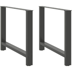 Gambe per Tavolino Antracite 2 pz 100x(72-73) cm Acciaio Vidaxl 771828