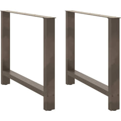 Gambe per Tavolino Naturale 2 pz 100x(72-73) cm Acciaio Vidaxl 822286