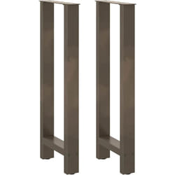 Gambe per Tavolino Acciaio Naturale 2 pz 50x(100-101)cm Acciaio Vidaxl 718990