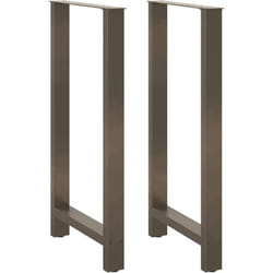 Gambe per Tavolino Acciaio Naturale 2 pz 60x(110-111)cm Acciaio vidaXL682079