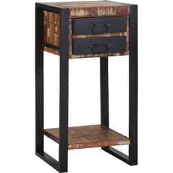 vidaXL Supporto Telefonico Multicolore 40x40x80 cm Legno Massello Recuperato