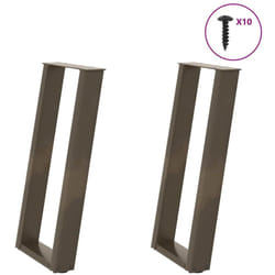 Vidaxl - Gambe Tavolo Consolle a u 2 pz 28x(72-73) cm Acciaio 409616