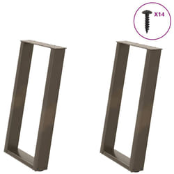 Vidaxl - Gambe Tavolo Pranzo a u 2 pz 50x(72-73) cm Acciaio 912206