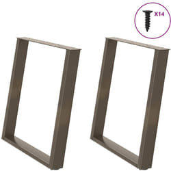 Vidaxl - Gambe Tavolo Pranzo a u 2 pz 70x(72-73) cm Acciaio 693568
