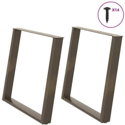 Vidaxl - Gambe Tavolo Pranzo a u 2 pz 90x(72-73) cm Acciaio 954377