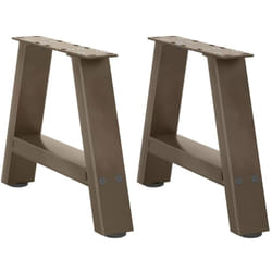 Gambe Tavolino da Caffè a a 2 pz 40x(30-31) cm Acciaio Vidaxl 605408
