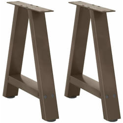Gambe Tavolino da Caffè a a 2 pz 38x(42-43) cm Acciaio Vidaxl 134152