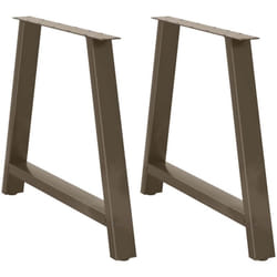 Gambe Tavolino da Caffè a a 2 pz 100x(72-73) cm Acciaio Vidaxl 217574