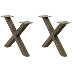 Gambe Tavolino Caffè a x 2 pz Naturale 60x(30-31) cm in Acciaio Vidaxl 137419