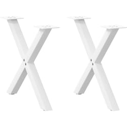 Gambe Tavolino Caffè a x 2 pz Bianco 60x(42-43) cm Acciaio Vidaxl 5945