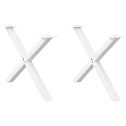 Gambe Tavolino Caffè a x 2 pz Bianco 70x(42-43) cm Acciaio Vidaxl 2956