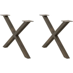 Gambe Tavolino Caffè a x 2 pz Naturale 70x(42-43) cm Acciaio Vidaxl 530938