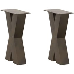 Gambe Tavolino Caffè a x 2 pz Naturale 28x(42-43) cm Acciaio Vidaxl 223273