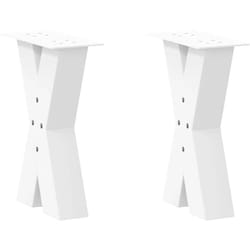 Gambe Tavolino Caffè a x 2 pz Bianco 38x(42-43) cm Acciaio Vidaxl 4066