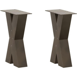 Gambe Tavolino Caffè a x 2 pz Naturale 38x(42-43) cm Acciaio Vidaxl 558549