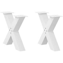 Gambe Tavolino Caffè a x 2 pz Bianco 50x(42-43) cm Acciaio Vidaxl 8269