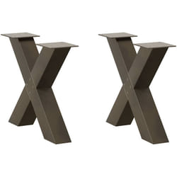 Gambe Tavolino Caffè a x 2 pz Naturale 60x(42-43) cm Acciaio Vidaxl 318156