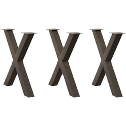 Gambe Tavolo Pranzo a x 3 pz Naturale 70x(72-73) cm Acciaio Vidaxl 808128