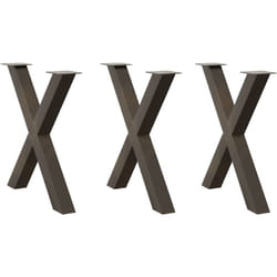 Gambe Tavolo Pranzo a x 3 pz Naturale 80x(72-73) cm Acciaio Vidaxl 588676