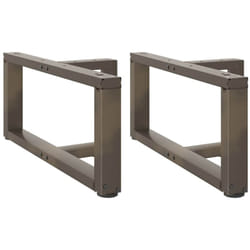 Gambe Tavolino Caffè a t 2 pz Naturale 60x25x(30-31) cm Acciaio Vidaxl 690411