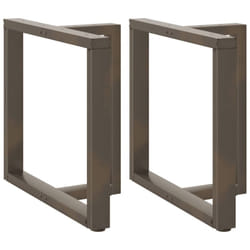 Gambe Tavolo Pranzo a t 2 pz Naturale 70x35x(72-73) cm Acciaio Vidaxl 447996