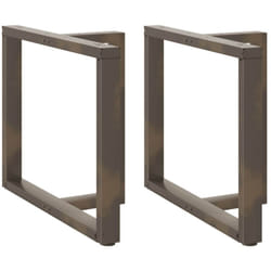 Gambe Tavolo Pranzo a t 2 pz Naturale 90x35x(72-73) cm Acciaio Vidaxl 582202