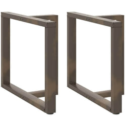 Gambe Tavolo Pranzo a t 2 pz Naturale 100x35x(72-73) cm Acciaio Vidaxl 361049